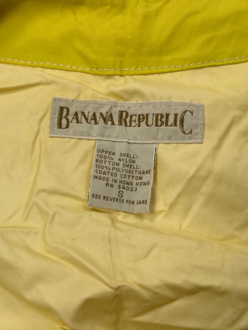 Banana Republic Utility Vest Yellow Striped Vintage Retro - Mens S